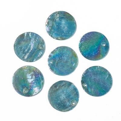 AB Color Plated Capiz Shell Pendants