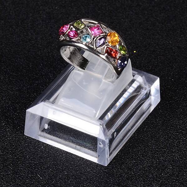 Square Acrylic Ring Displays