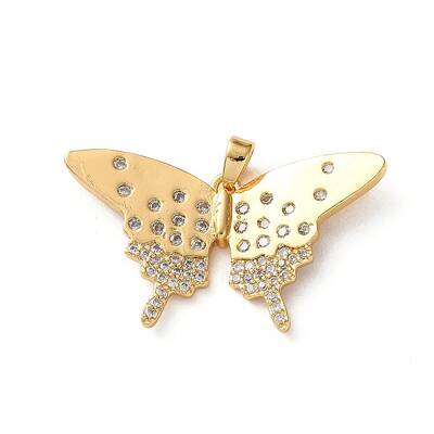 Brass Micro Pave Cubic Zirconia Pendants