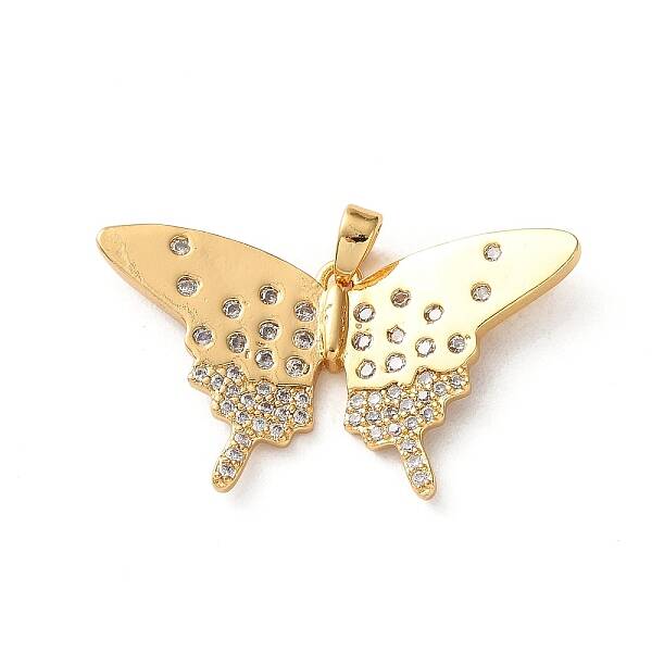 Brass Micro Pave Cubic Zirconia Pendants