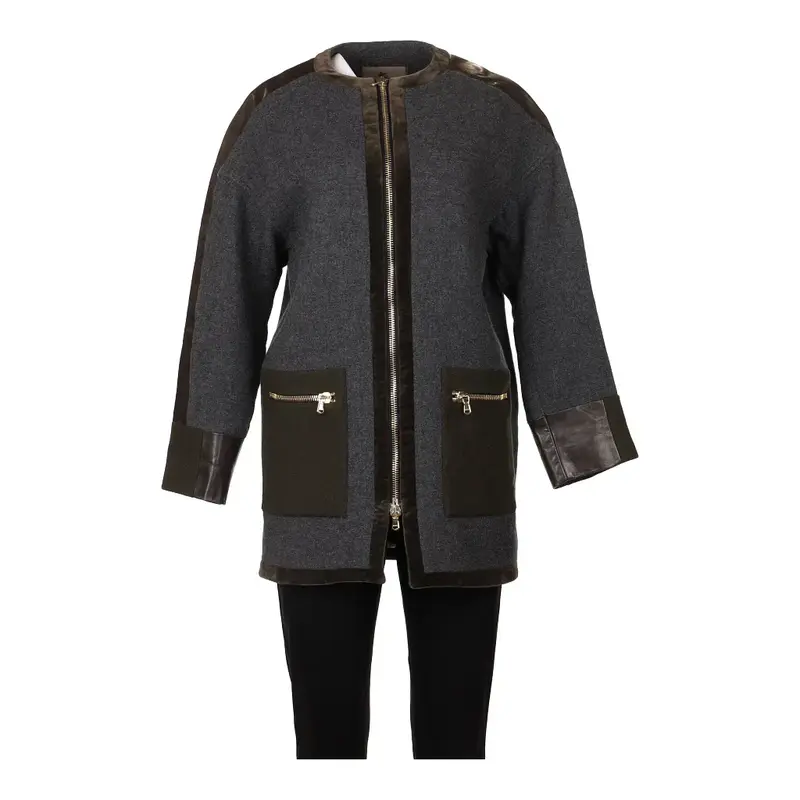Etro Jacket - Large Grey Wool