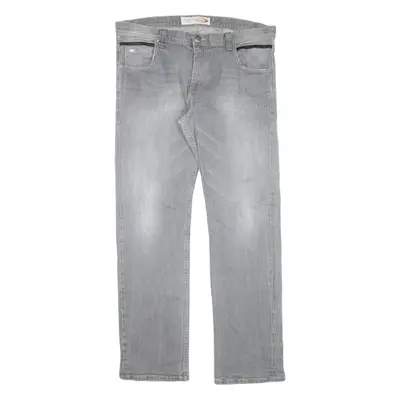 DRIVER Mens Jeans Grey Regular Straight W38 L33