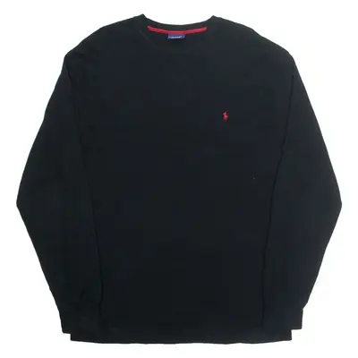 POLO RALPH LAUREN Sleepwear Mens T-Shirt Black Long Sleeve XL