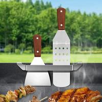 Stainless Steel Griddle Spatula Holder, 1 Count Barbecue Tool Hold Rack, Travel Accessories, Barbecue Utensils for Grill Grid...