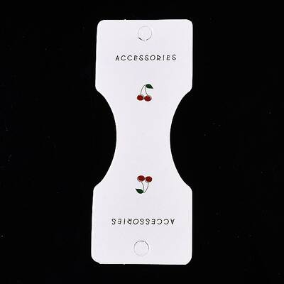 Folding Cherry Pattern Paper Jewlery Display Cards for Necklaces
