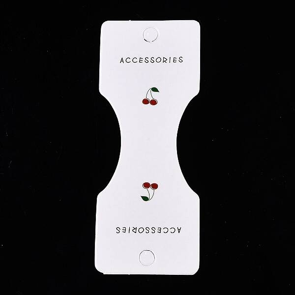 Folding Cherry Pattern Paper Jewlery Display Cards for Necklaces