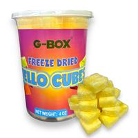 G-Box Freeze Dried Jello Cubes Pineapple Flavor - USA-Made Freeze-Dried Candy - Handmade Freeze Dried Frozen Jello