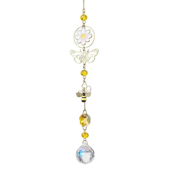 Alloy Butterfly Bee Flower Hanging Ornaments
