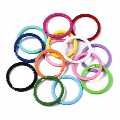 Spray Painted Iron Split Key Rings