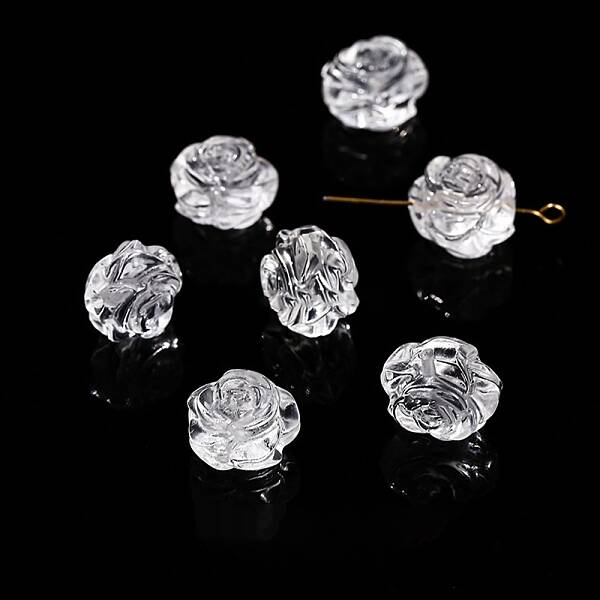 Natural Quartz Crystal Beads
