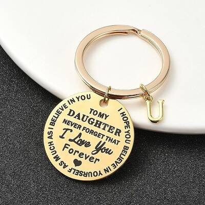 Valentine's Day Brass & 201 Stainless Steel Keychain