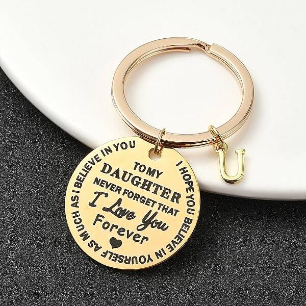 Valentine's Day Brass & 201 Stainless Steel Keychain