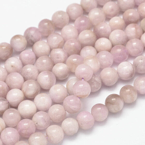 Round Natural Kunzite Beads Strands