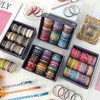 Washi Tape Set, 36pcs/box Vintage Scrapbooking & Journal Making Tape, DIY Decorative Tape for Gift Wrapping, Greeting Cards, ...