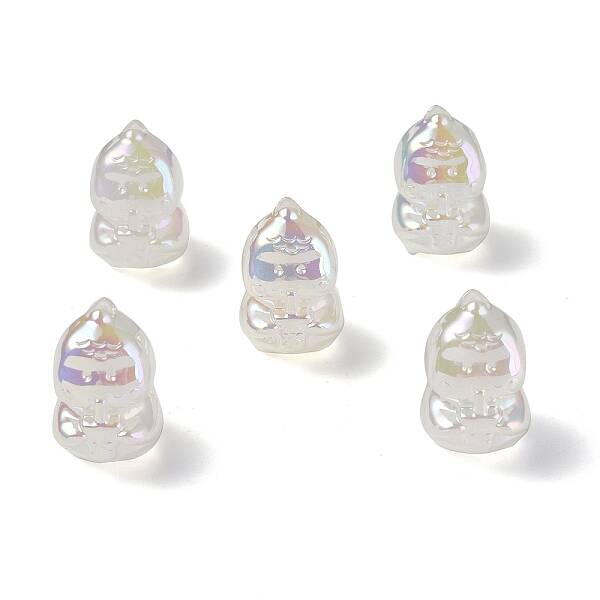 UV Plating Rainbow Iridescent Acrylic Beads