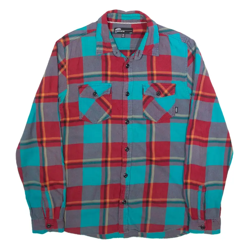 VANS Mens Shirt Blue Check Long Sleeve M