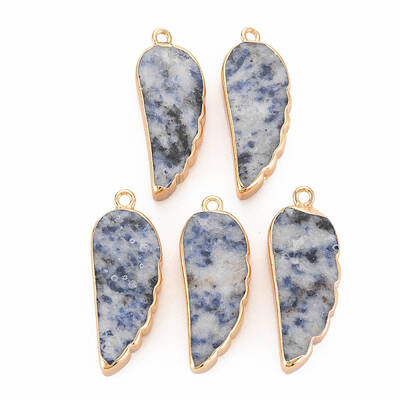 Natural Blue Spot Jasper Pendants