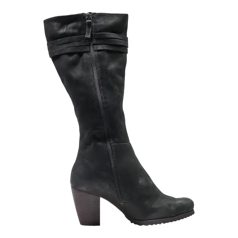 ECCO High Boots Black Leather Womens UK 6