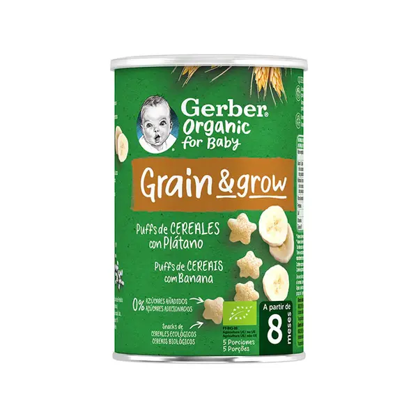 Gerber Organic Cereal Puffs and Banana