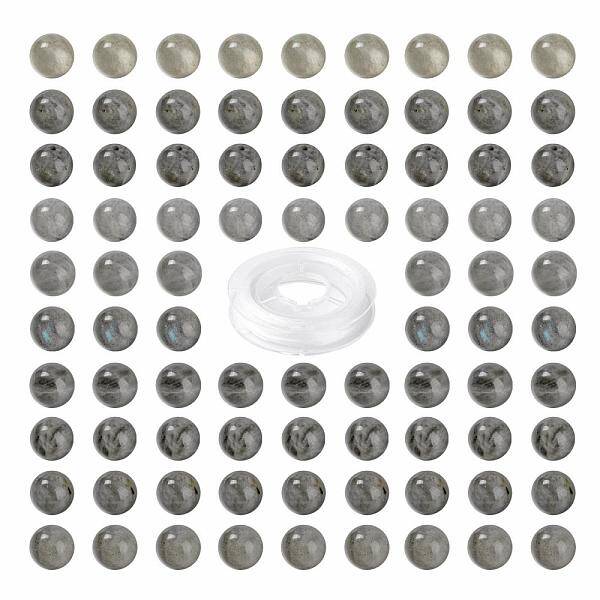 100Pcs 8mm Grade AA Natural  Labradorite Round Beads