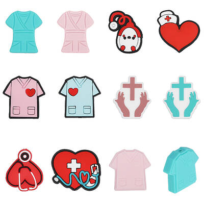 12Pcs 12 Styles Silicone Beads