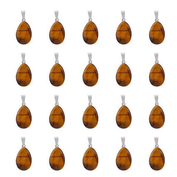 Teardrop Natural Tiger Eye Pendants