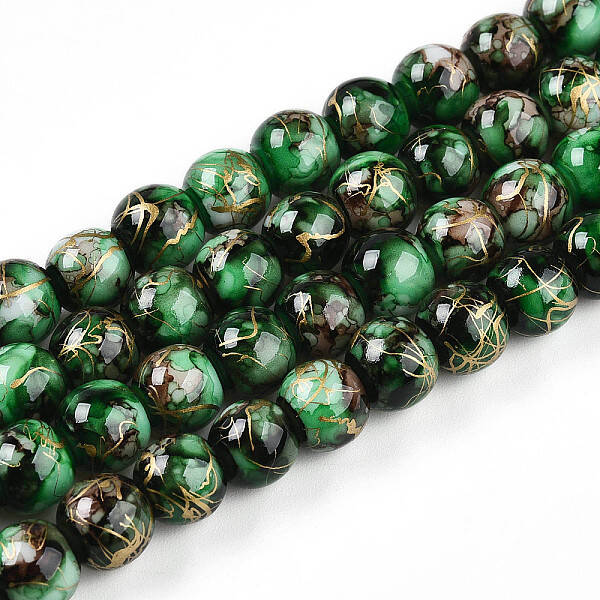 Baking Painted Glass Beads Strands
