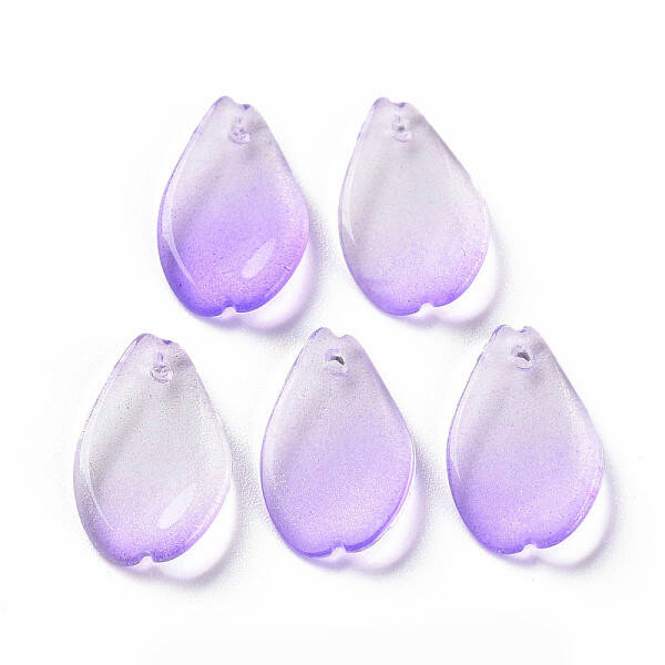 Transparent Spray Painted Glass Pendants