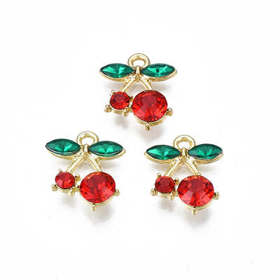 Rack Plating Alloy Rhinestone Pendants