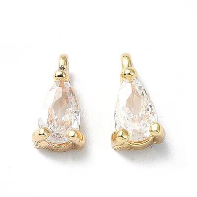 Brass Micro Pave Cubic Zirconia Pendants