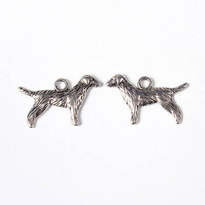 Tibetan Style Alloy Puppy Pendants