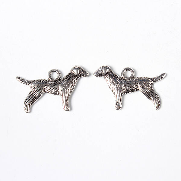 Tibetan Style Alloy Puppy Pendants