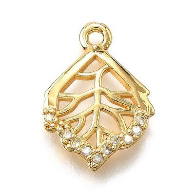 Brass Micro Pave Cubic Zirconia Pendants