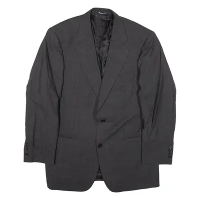BURBERRY Blazer Jacket Grey Wool Mens L