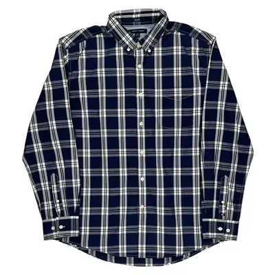 Tommy Hilfiger Checked Shirt - XL Navy Cotton