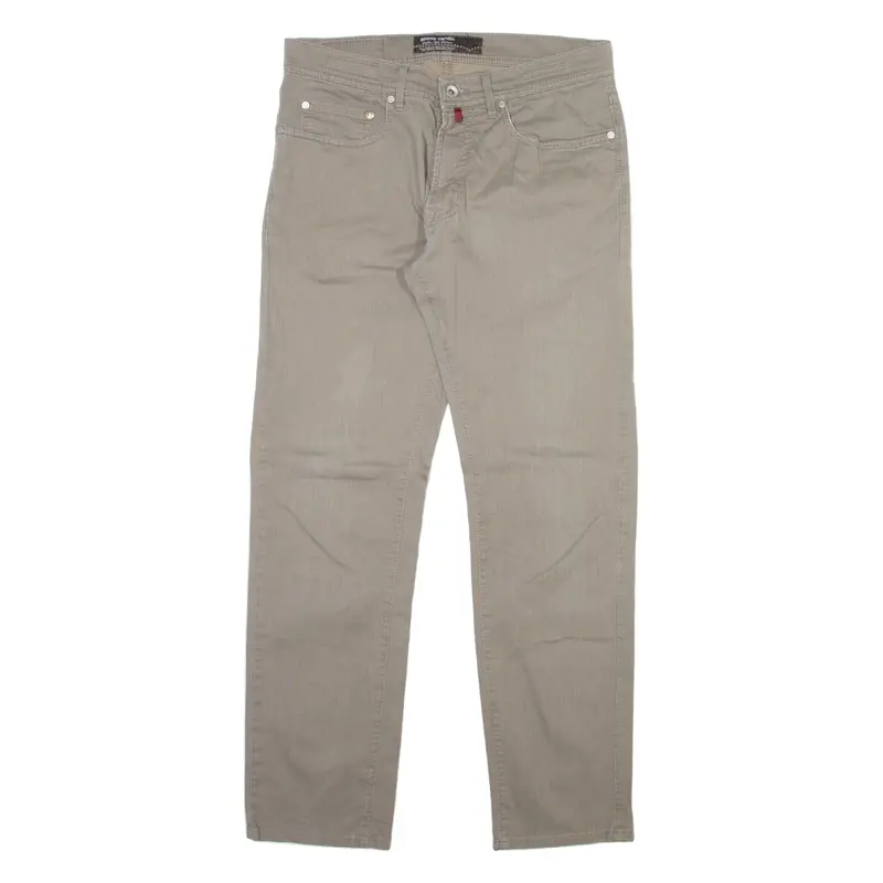 PIERRE CARDIN Mens Trousers Grey Regular Straight W31 L30