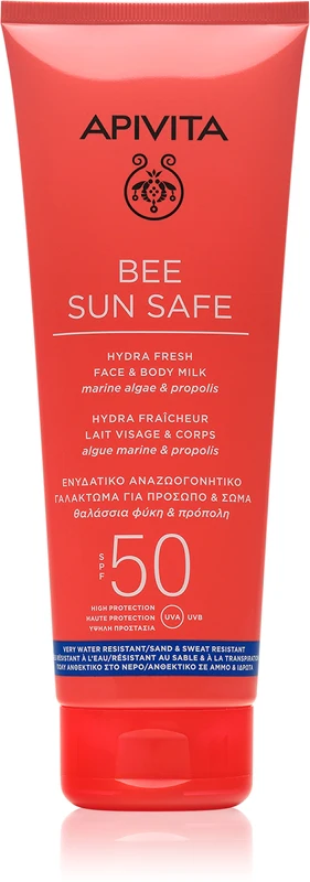Apivita Bee Sun Safe Hydra refreshing face and body milk SPF50 200 ml