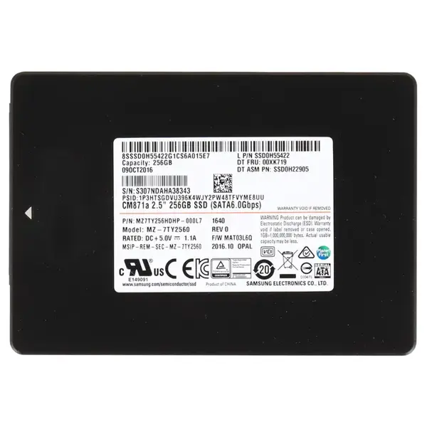SSD0H55422 Lenovo 256GB SATA 6GB/s 2.5-Inch Internal Solid State Drive