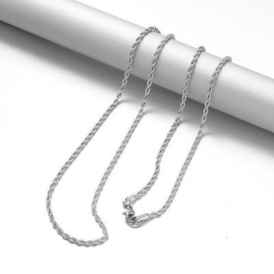 Non-Tarnish 304 Stainless Steel Rope Chain Necklaces