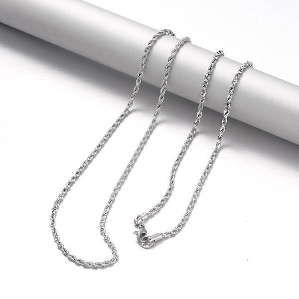 Non-Tarnish 304 Stainless Steel Rope Chain Necklaces