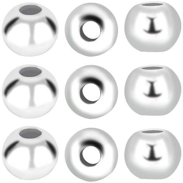 40Pcs 925 Sterling Silver Beads