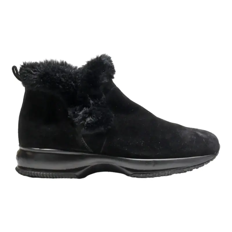 HOGAN Ankle Boots Black Synthetic Womens UK 8