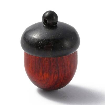 Wooden Acorn Box Jewelry Pendants