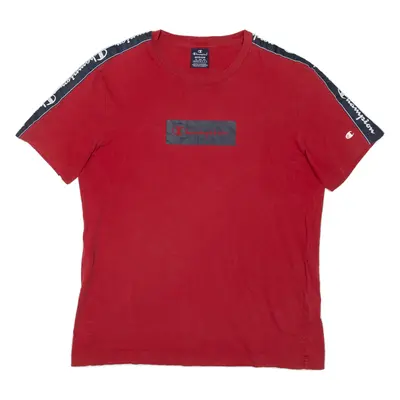 CHAMPION Mens T-Shirt Red M