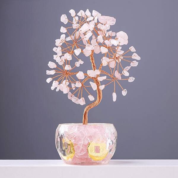 Natural Rose Quartz Sculpture Display Decorations