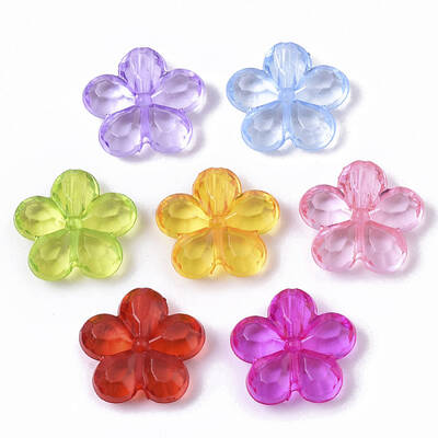 Transparent Faceted Acrylic Beads