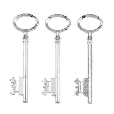 Tibetan Style Alloy Skeleton Key Large Pendants