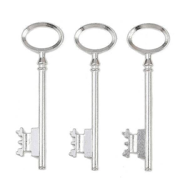 Tibetan Style Alloy Skeleton Key Large Pendants