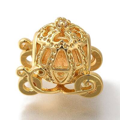 Rack Plating Brass European Beads