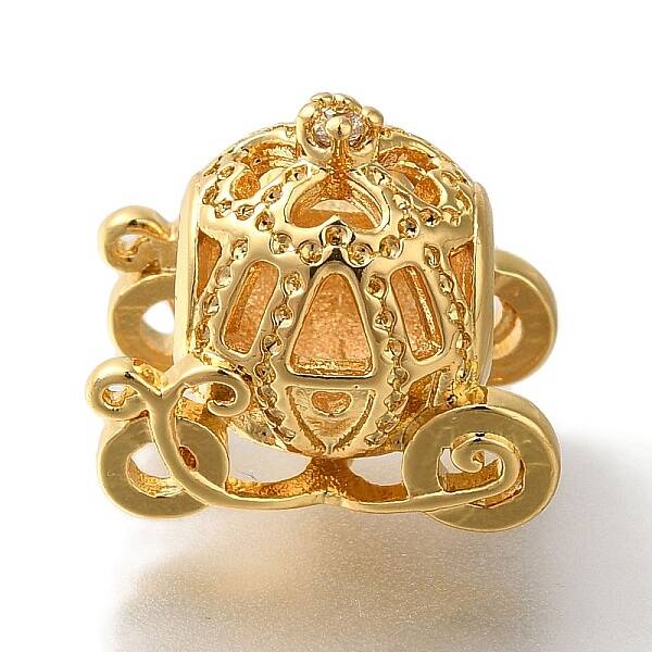 Rack Plating Brass European Beads